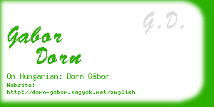 gabor dorn business card